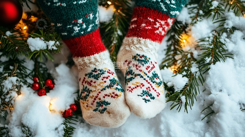 高清大图下载【趣麦麦图】圣诞冬日袜子庆典