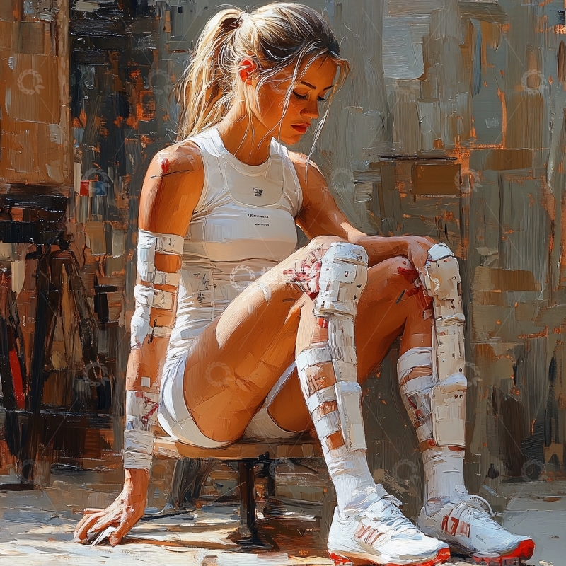 高清大图下载【趣麦麦图】足球运动员康复治疗