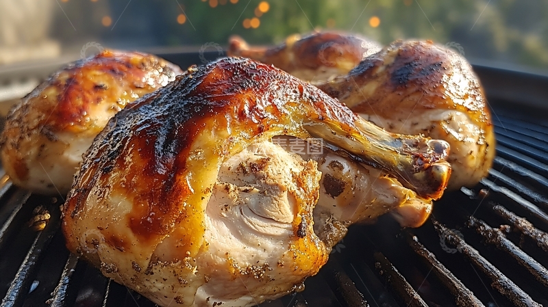 高清大图下载【趣麦麦图】窑烤鸡腿