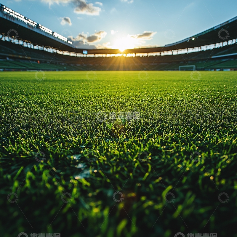 高清大图下载【趣麦麦图】阳光下的足球场3