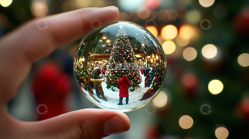 高清大图下载【趣麦麦图】圣诞水晶球