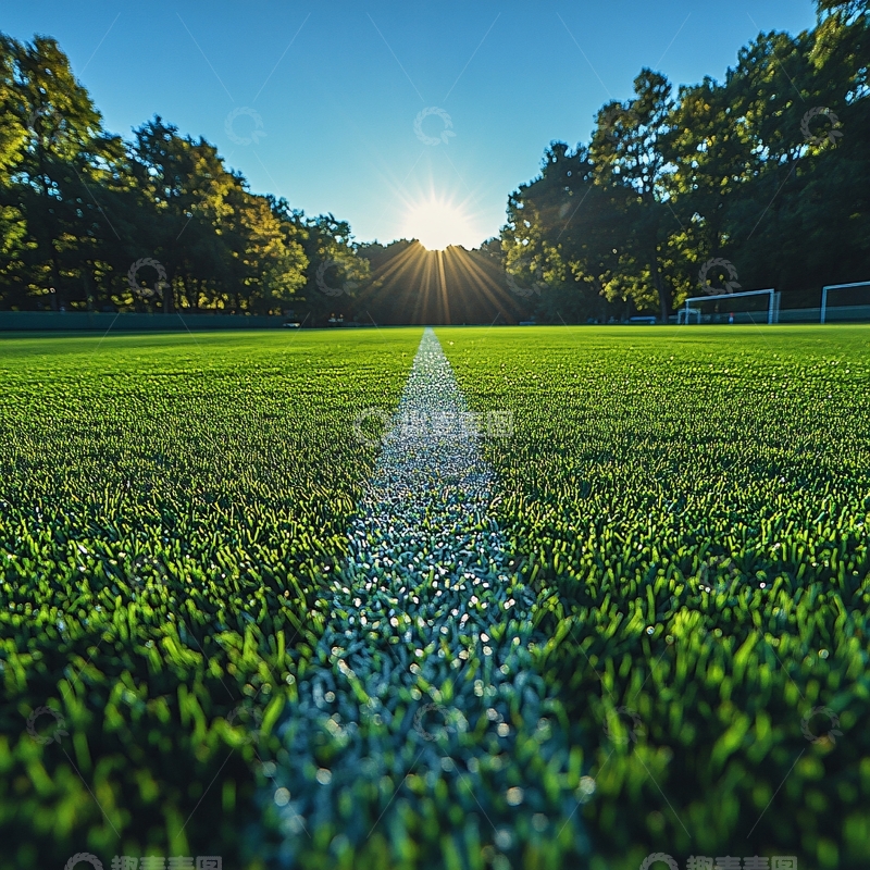 高清大图下载【趣麦麦图】阳光下的足球场4