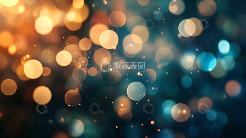 高清大图下载【趣麦麦图】蓝色壁纸光圈光晕1