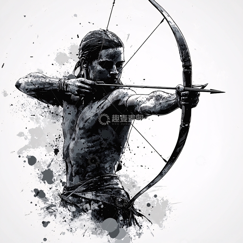 高清大图下载【趣麦麦图】射箭主题海报1