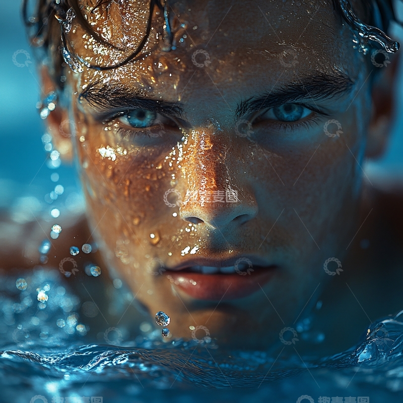 高清大图下载【趣麦麦图】戏水男神3