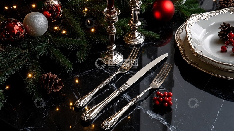 高清大图下载【趣麦麦图】圣诞桌面布置