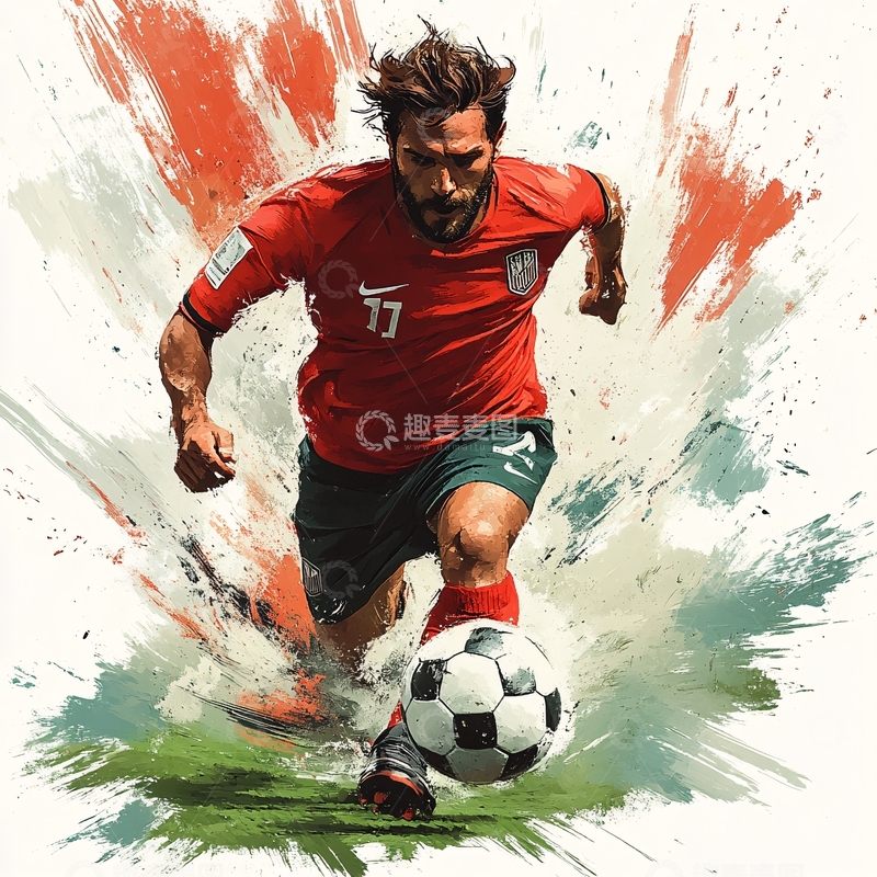 高清大图下载【趣麦麦图】足球运动插画3