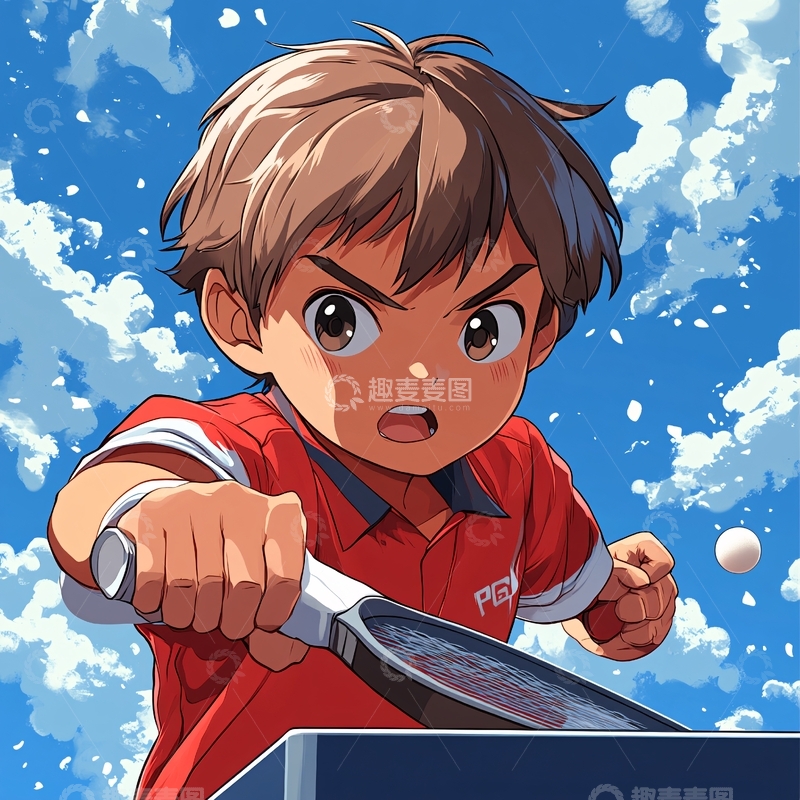 高清大图下载【趣麦麦图】网球少年