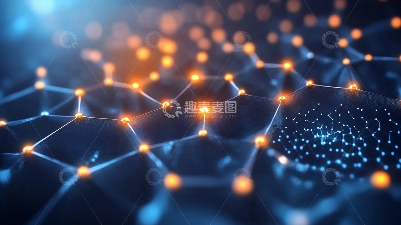 高清大图下载【趣麦麦图】-橙色科技信息网络光线5