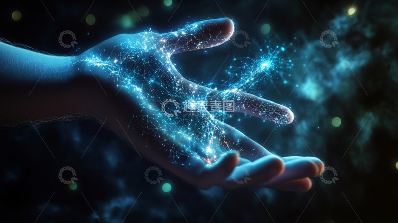 高清大图下载【趣麦麦图】科技手素材4