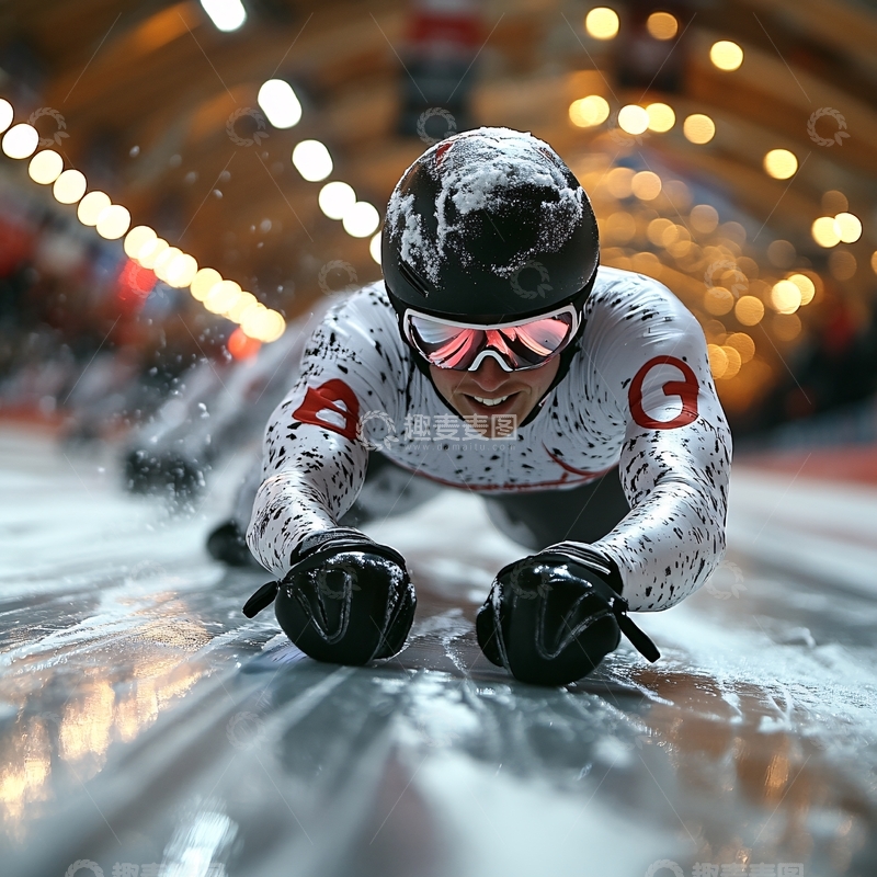 高清大图下载【趣麦麦图】短道速滑运动