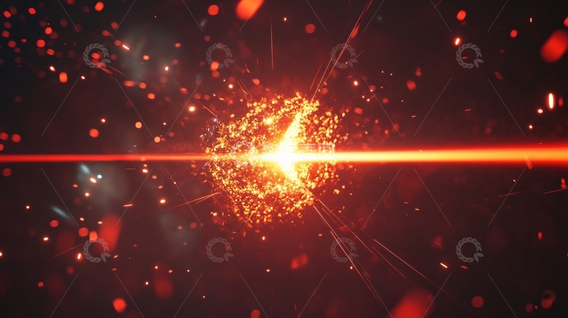 高清大图下载【趣麦麦图】红色光晕科技感光2