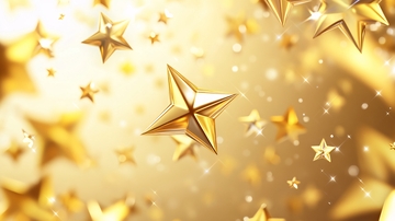 金色星星金属色背景墙1