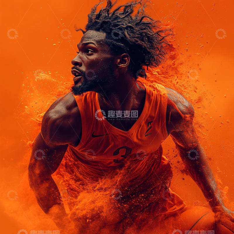 高清大图下载【趣麦麦图】篮球主题视觉1