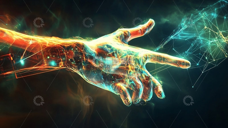 高清大图下载【趣麦麦图】科技手素材3