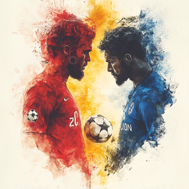 高清大图下载【趣麦麦图】比赛红蓝对决