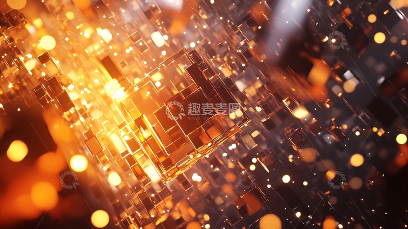 高清大图下载【趣麦麦图】金色无限科技背景25