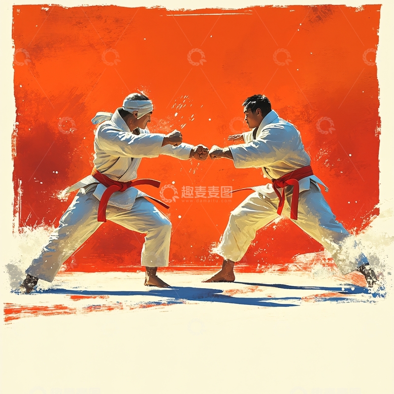 高清大图下载【趣麦麦图】跆拳道合成图
