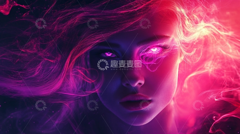 高清大图下载【趣麦麦图】女性人物光效素材6