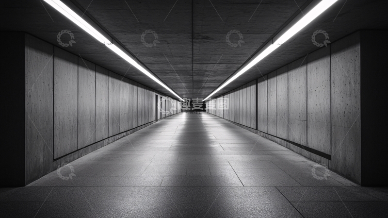 高清大图下载【趣麦麦图】城市行人隧道