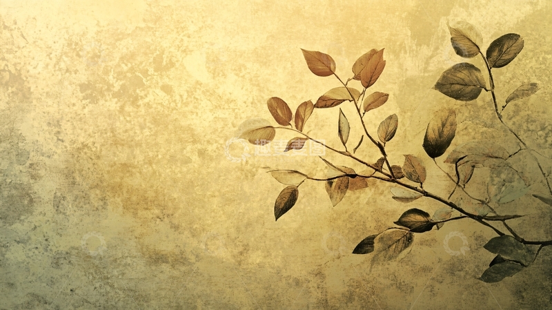 高清大图下载【趣麦麦图】抽象背景墙树枝树叶1