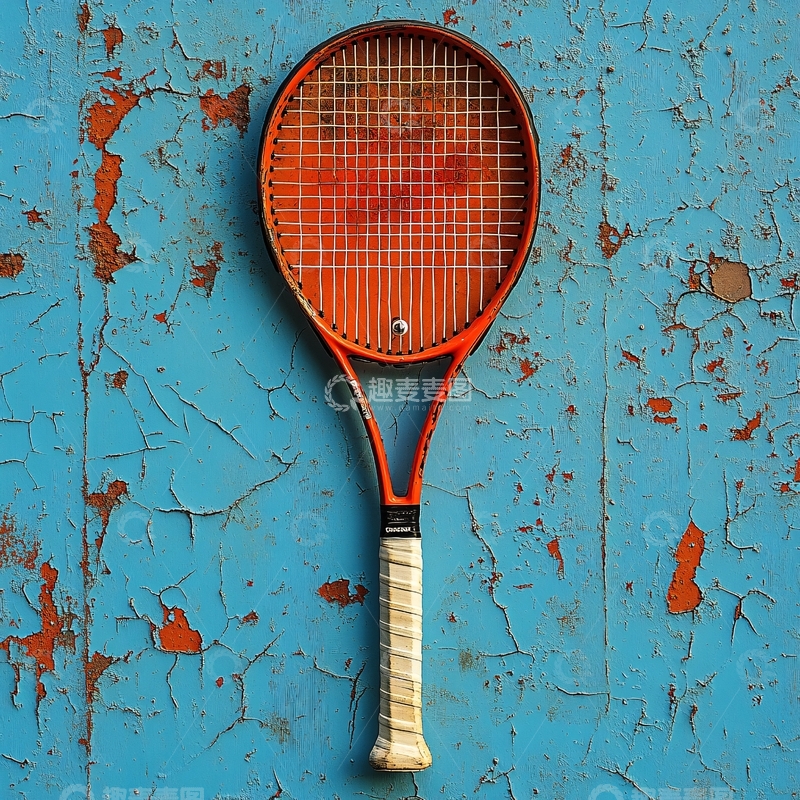高清大图下载【趣麦麦图】红色球拍2