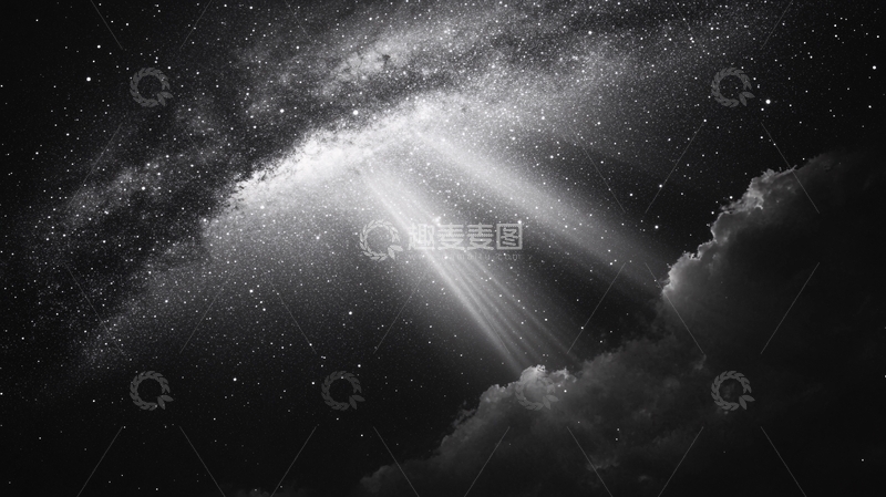 高清大图下载【趣麦麦图】云朵里的光线