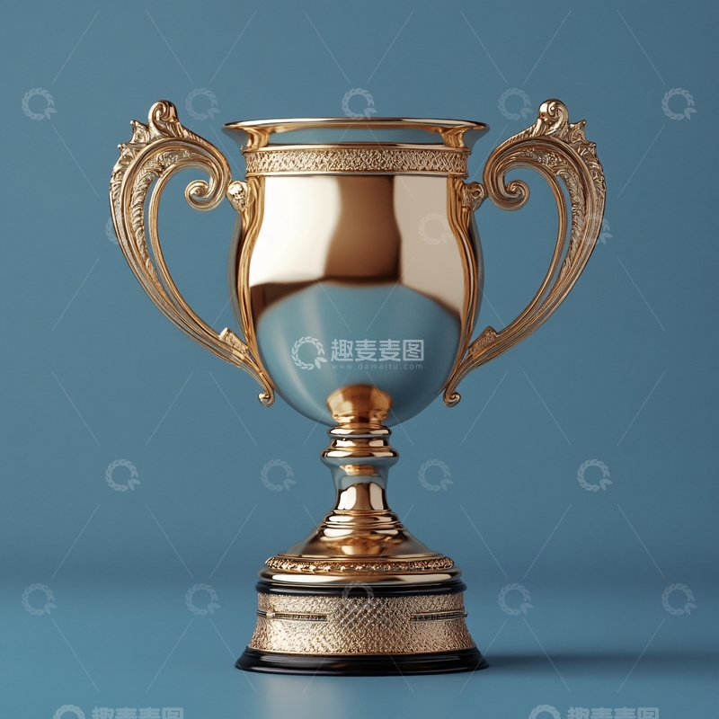 高清大图下载【趣麦麦图】金属质感奖杯1