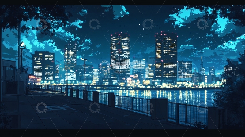 高清大图下载【趣麦麦图】都市夜景长卷