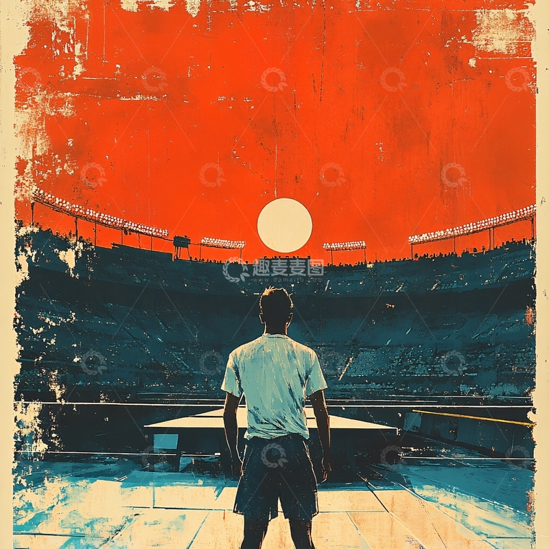 高清大图下载【趣麦麦图】创意球场背景1