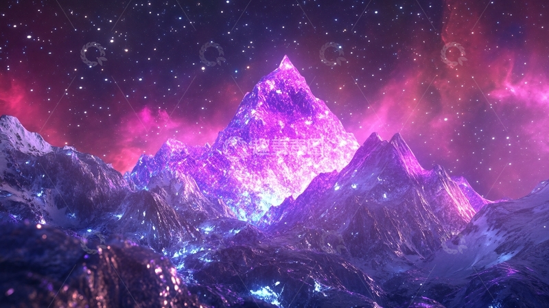 高清大图下载【趣麦麦图】紫色峰会背景1