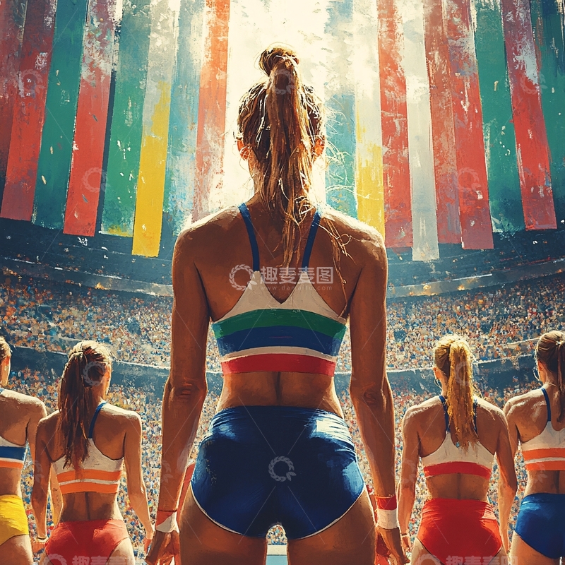 高清大图下载【趣麦麦图】拉拉队海报