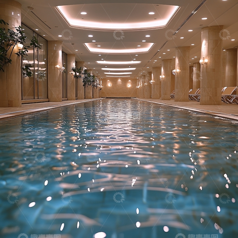 高清大图下载【趣麦麦图】游泳馆游泳池健身房1