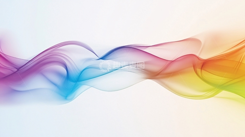 高清大图下载【趣麦麦图】简约七彩飘带