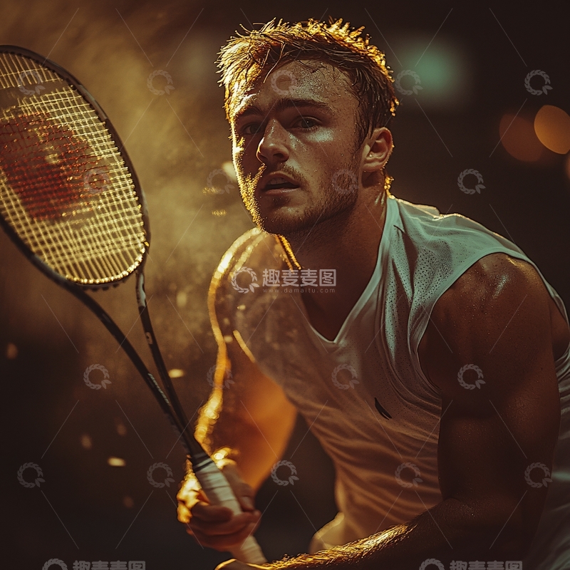 高清大图下载【趣麦麦图】打网球的人
