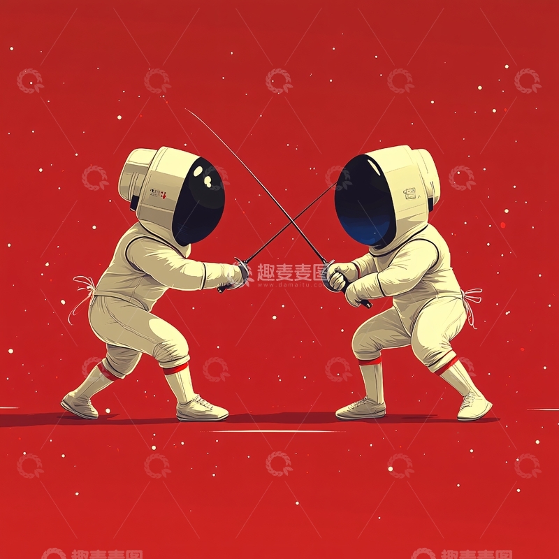 高清大图下载【趣麦麦图】武术功夫击剑体育竞技