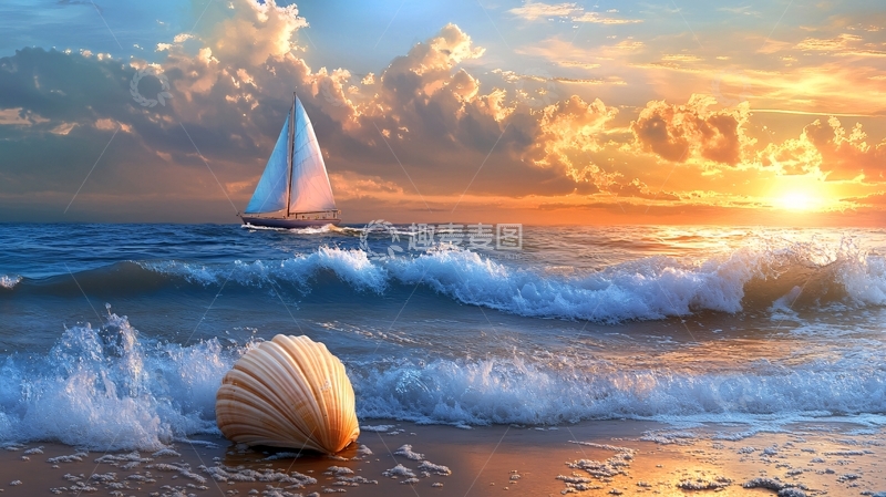 高清大图下载【趣麦麦图】乘风破浪背景12