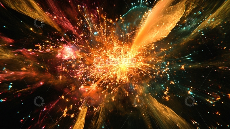 高清大图下载【趣麦麦图】爆炸炫彩炫彩背景