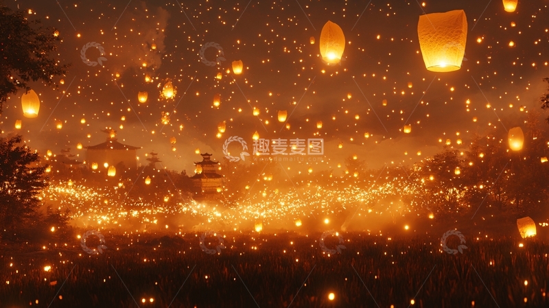 高清大图下载【趣麦麦图】流萤宵烛1