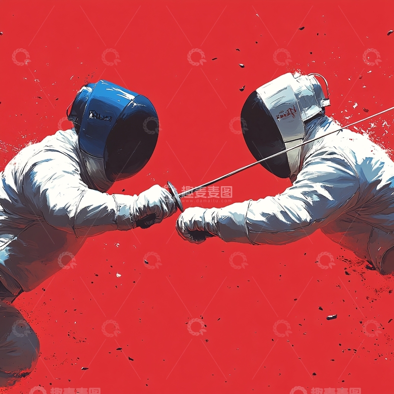 高清大图下载【趣麦麦图】击剑壁纸1