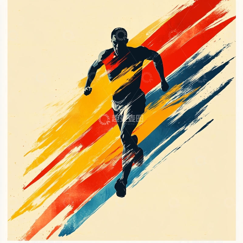 高清大图下载【趣麦麦图】运动人物运动海报背景