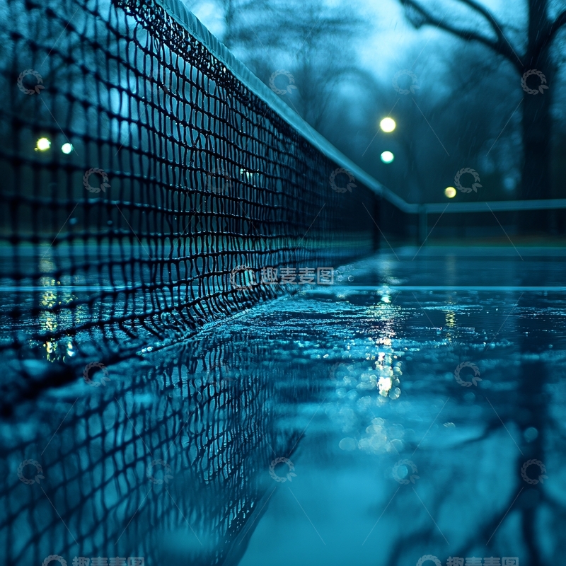 高清大图下载【趣麦麦图】雨天的篮球场4