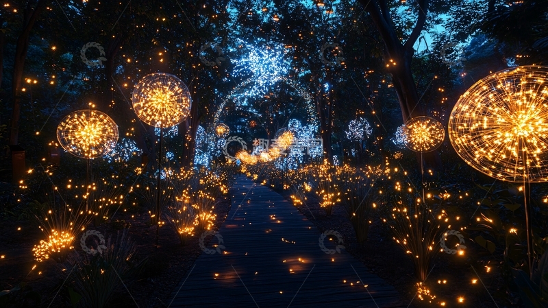 高清大图下载【趣麦麦图】萤火虫森林43