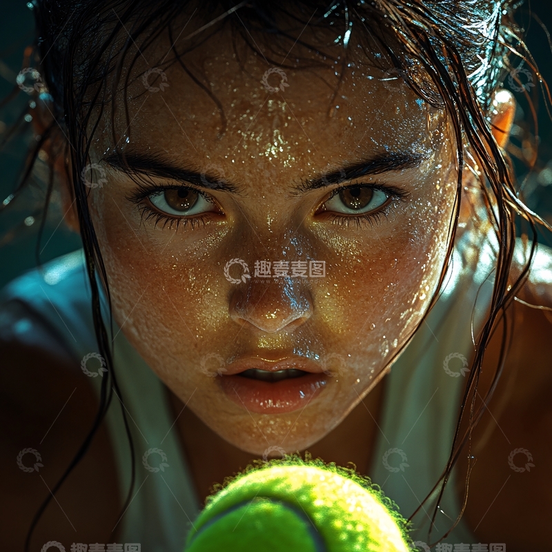 高清大图下载【趣麦麦图】玩的满脸汗珠的女孩