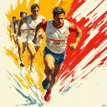 原创插画运动员6