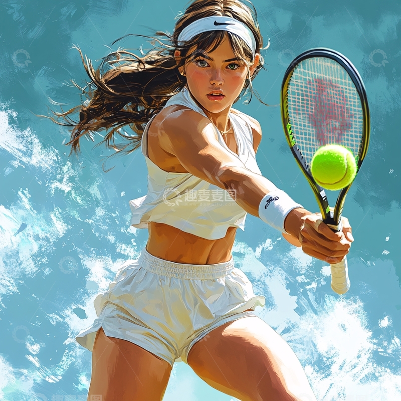高清大图下载【趣麦麦图】网球运动插画32