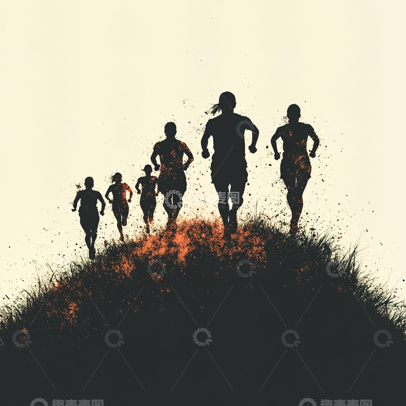 高清大图下载【趣麦麦图】运动跑步马拉松