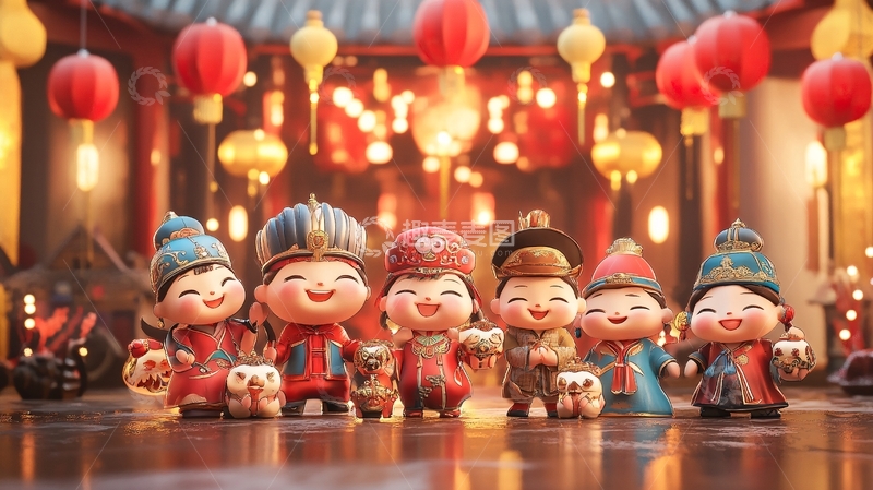 高清大图下载【趣麦麦图】春节形象