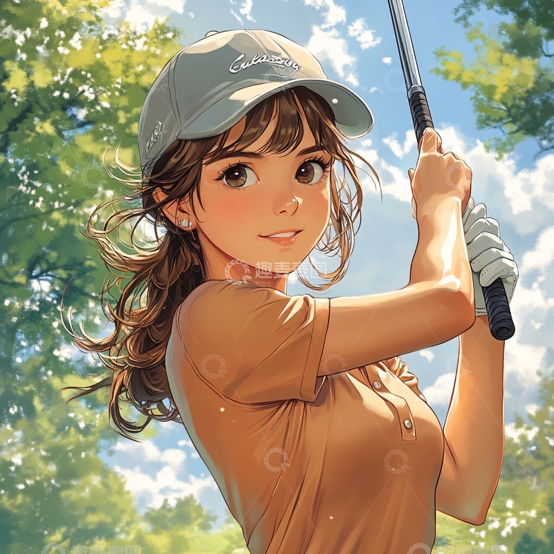 高清大图下载【趣麦麦图】高尔夫插画9