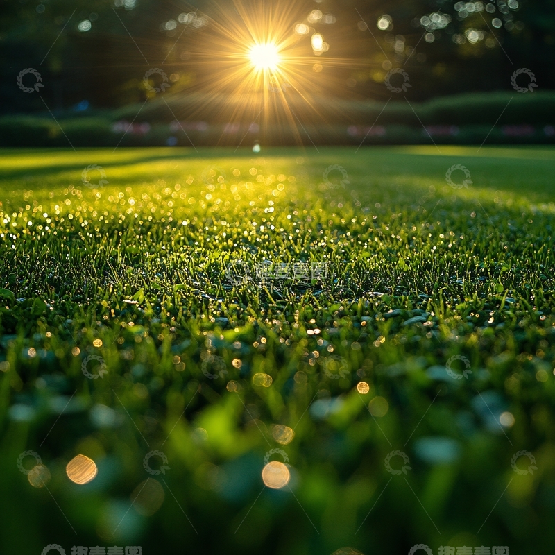 高清大图下载【趣麦麦图】阳光下的绿茵场16